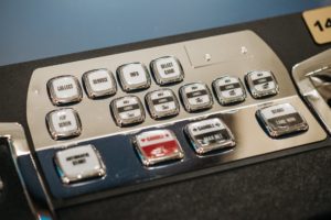 slot machines buttons in the casino