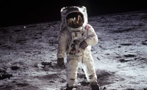 man in astronaut suit